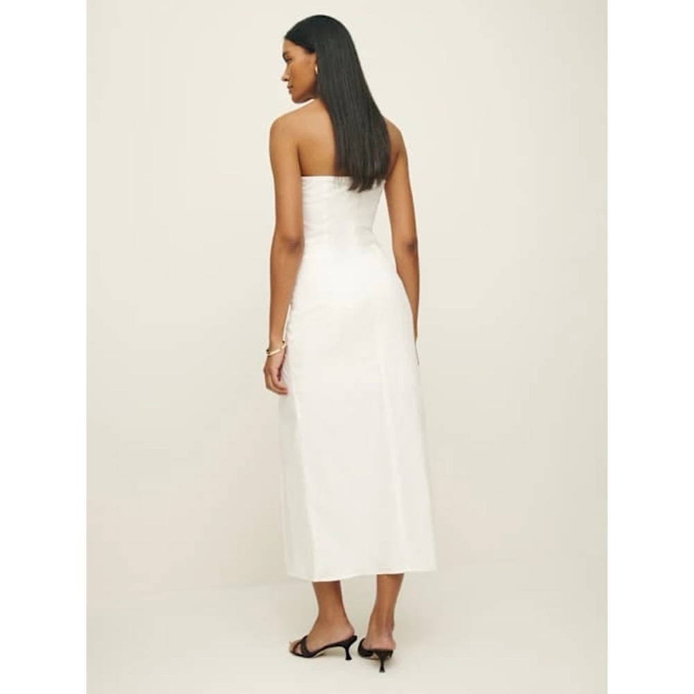 NWT Reformation Kynzie Dress Midi Strapless White 6 - Picture 5 of 15